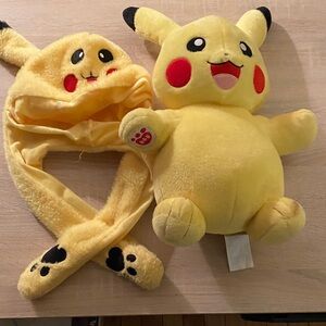Yellow Pikachu Plush Toy Set